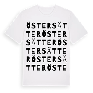 Östersätter ordlek t-shirt – ekologisk bomull t-shirt från Pinshirt