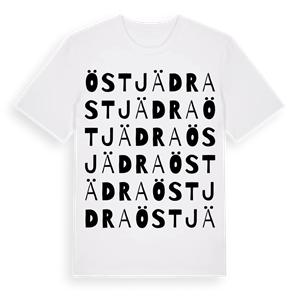 Östjädra ordlek t-shirt – ekologisk bomull t-shirt från Pinshirt