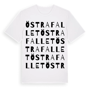 Östra Fallet ordlek t-shirt – ekologisk bomull t-shirt från Pinshirt
