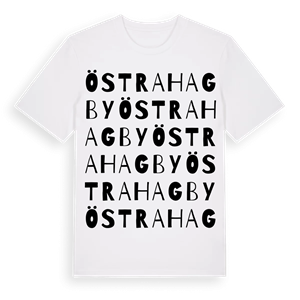 Östra Hagby ordlek t-shirt – ekologisk bomull t-shirt från Pinshirt