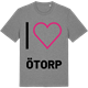 Mid Heather Gray t-shirt med Jag älskar Ötorp t-shirt stort tryck