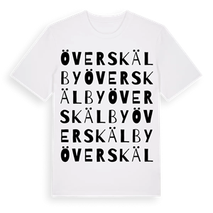 Överskälby ordlek t-shirt – ekologisk bomull t-shirt från Pinshirt