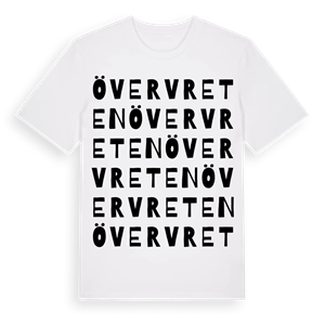 Övervreten ordlek t-shirt – ekologisk bomull t-shirt från Pinshirt