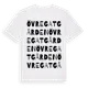White t-shirt med Övre Gatgården ordlek t-shirt
