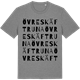 Mid Heather Gray t-shirt med Övre Skäftruna ordlek t-shirt