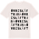 Vintage White t-shirt med Övre Skäftruna ordlek t-shirt