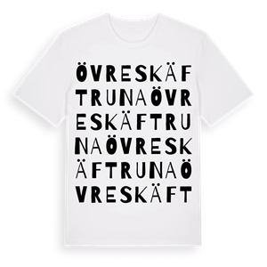 Övre Skäftruna ordlek t-shirt – ekologisk bomull t-shirt från Pinshirt