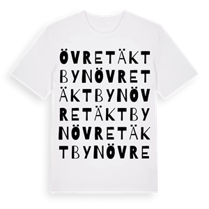Övre Täktbyn ordlek t-shirt – ekologisk bomull t-shirt från Pinshirt