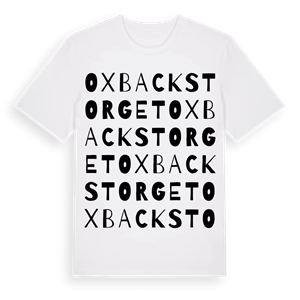 Oxbackstorget ordlek t-shirt – ekologisk bomull t-shirt från Pinshirt