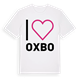 White t-shirt med Jag älskar Oxbo t-shirt stort tryck