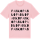 Pink Cotton t-shirt med Panko ordlek t-shirt
