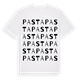 White t-shirt med Pasta ordlek t-shirt