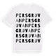 White t-shirt med Persgruvan ordlek t-shirt