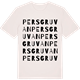 Vintage White t-shirt med Persgruvan ordlek t-shirt