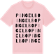 Pink Cotton t-shirt med Pingelbo ordlek t-shirt