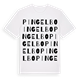 White t-shirt med Pingelbo ordlek t-shirt
