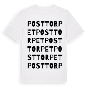 Posttorpet ordlek t-shirt – ekologisk bomull t-shirt från Pinshirt