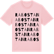 Pink Cotton t-shirt med Rabostan ordlek t-shirt