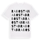 White t-shirt med Rabostan ordlek t-shirt