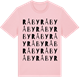 Pink Cotton t-shirt med Råby ordlek t-shirt