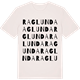 Vintage White t-shirt med Raglunda ordlek t-shirt
