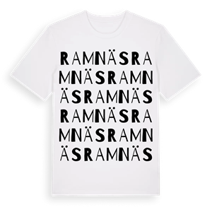 Ramnäs ordlek t-shirt – ekologisk bomull t-shirt från Pinshirt