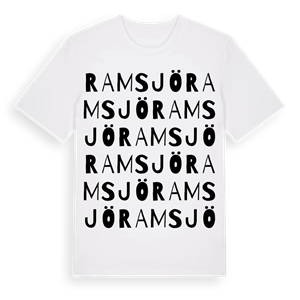 Ramsjö ordlek t-shirt – ekologisk bomull t-shirt från Pinshirt