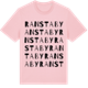 Pink Cotton t-shirt med Ransta By ordlek t-shirt
