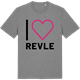 Mid Heather Gray t-shirt med Jag älskar Revle t-shirt stort tryck