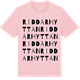Pink Cotton t-shirt med Riddarhyttan ordlek t-shirt