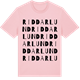 Pink Cotton t-shirt med Riddarlund ordlek t-shirt