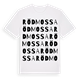 White t-shirt med Rödmossa ordlek t-shirt