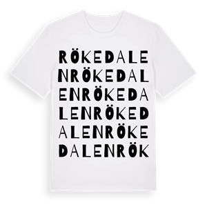 Rökedalen ordlek t-shirt – ekologisk bomull t-shirt från Pinshirt