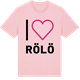 Pink Cotton t-shirt med Jag älskar Rölö t-shirt stort tryck