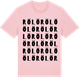 Pink Cotton t-shirt med Rölö ordlek t-shirt