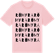 Pink Cotton t-shirt med Römyra ordlek t-shirt
