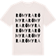 Vintage White t-shirt med Römyra ordlek t-shirt
