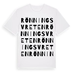 Rönningsvreten ordlek t-shirt – ekologisk bomull t-shirt från Pinshirt