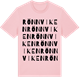 Pink Cotton t-shirt med Rönnviken ordlek t-shirt