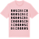 Pink Cotton t-shirt med Rosenberg ordlek t-shirt