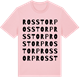 Pink Cotton t-shirt med Rosstorp ordlek t-shirt