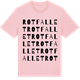 Pink Cotton t-shirt med Rotfallet ordlek t-shirt