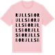 Pink Cotton t-shirt med Rullsbo ordlek t-shirt