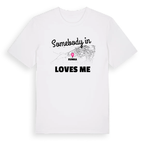 Någon i Runna älskar mig t-shirt – ekologisk bomull t-shirt från Pinshirt