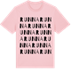 Pink Cotton t-shirt med Runna ordlek t-shirt