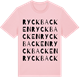 Pink Cotton t-shirt med Ryckbacken ordlek t-shirt
