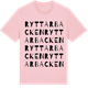 Pink Cotton t-shirt med Ryttarbacken ordlek t-shirt