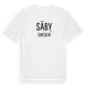 White t-shirt med Säby i Sverige t-shirt