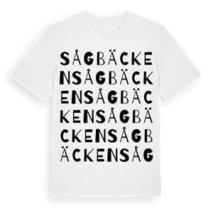 Sågbäcken ordlek t-shirt – ekologisk bomull t-shirt från Pinshirt
