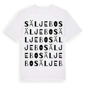 Säljebo ordlek t-shirt – ekologisk bomull t-shirt från Pinshirt